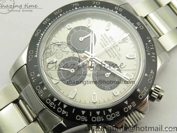 on SS Daytona Ceramic Best JHF Bracelet Edition Dial Bezel 116519 A4130 Gray 1226